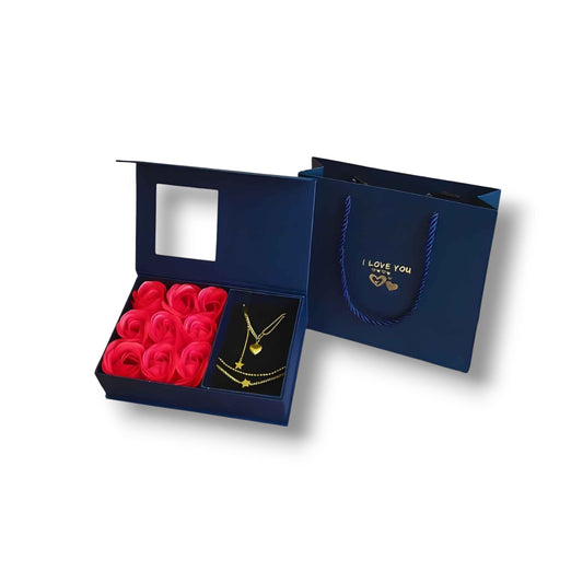 Conjunto Collar y Pulsera | Caja Rosas Eternas Gratis