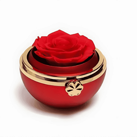 Caja Rosa Eterna | Collar Trébol
