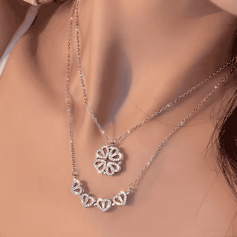 Collar Trébol 2x1 | Caja Rosas Eternas Gratis